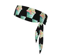YYHWHJDE Écharpe de sport double face à motif tasse de glace étoilée à séchage rapide, évacuation de l'humidité pour femmes, filles et hommes