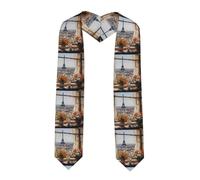 YYHWHJDE Écharpe en satin aplatie avec jolis pylônes au loin, châle de remise de diplôme 183 cm, cadeau de remise de diplôme pour elle/lui, coin pointu, Taille unique