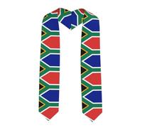 YYHWHJDE Écharpe en satin aplatie avec motif drapeau de l'Afrique du Sud - 183 cm - Cadeau de remise de diplôme pour elle/lui, coin pointu, Taille unique