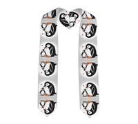 YYHWHJDE Écharpe en satin aplatie avec motif I Love Penguins pour remise de diplôme 183 cm, cadeau de remise de diplôme pour elle/lui, coin pointu, Taille unique