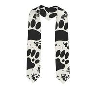 YYHWHJDE Écharpe en satin aplatie avec motif os et pattes - 183 cm - Cadeau de remise de diplôme pour elle/lui, coin pointu, Taille unique