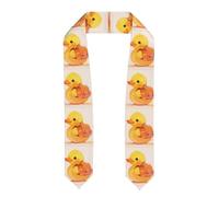YYHWHJDE Écharpe en satin aplatie avec motif petit canard jaune avec sac à dos Châle de remise de diplôme Étole de remise de diplôme 183 cm Cadeau de remise de diplôme pour elle/lui, Aplati, Taille