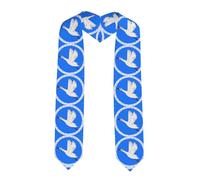 YYHWHJDE Écharpe en satin aplatie en forme d'oie blanche volante pour remise de diplôme 183 cm, cadeau de remise de diplôme pour elle/lui, coin pointu, Taille unique
