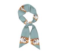 YYHWHJDE Écharpe tendance pour femme avec impression Corgi mignonne adaptée comme écharpe, foulard, bandeau, bandeau