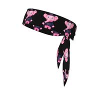 YYHWHJDE Éléphant rose portant un chapeau de sorcière imprimé foulard de sport double face pour femme et homme réglable pour toutes les circonférences de tête