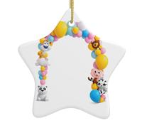 YYHWHJDE en céramique à suspendre pour sapin de Noël - Décoration pour arche de ballons - Facile à accrocher sur les arbres, les portes et les fenêtres