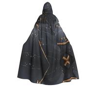 YYHWHJDE Enchanted Plant Leaves Prints Halloween Adulte Cape à capuche Hommes et femmes Vêtements Manteau Jeu de rôle