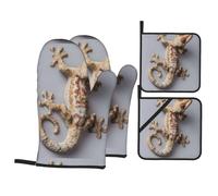 YYHWHJDE Ensemble de 4 pièces comprenant 2 gants isothermes et 2 coussinets pour couvercles de casserole avec poches anti-brûlures et isolation thermique