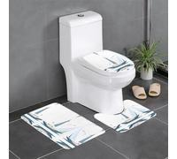 YYHWHJDE Ensemble de tapis de salle de bain imprimés mouettes sur un voilier : tapis de sol antidérapant (61 x 40,6 cm) pour toilettes, coiffeuse et toilettes, facile à nettoyer