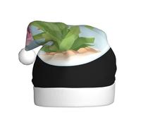 YYHWHJDE Epiphyllum in the Crystal Ball Prints Chapeau de Noël pour adulte Accessoire festif de qualité fabriqué doux et léger