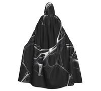 YYHWHJDE Exposition d'œuvres d'art Impressions Halloween Cape à capuche pour adulte Vêtements pour hommes et femmes Manteau Jeu de rôle