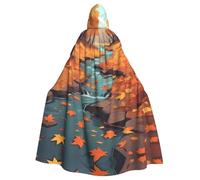 YYHWHJDE Fallen Leaves On The Creek Picture Veste à capuche pour adulte Convient pour homme et femme