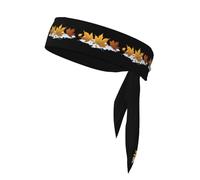 YYHWHJDE Fallen Leaves on the snow Pattern Sports Double Face Headscarf Quick Dry Moisture Moisture pour femmes, filles et hommes