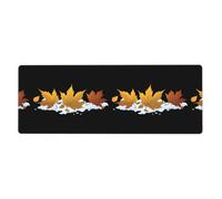 YYHWHJDE Fallen Leaves On The Snow Tapis de souris extra large antidérapant pour clavier de jeu de bureau d'ordinateur Version épaisse 30,5 x 80 cm