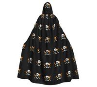 YYHWHJDE Flamme Hip Hop Panda Imprimés Halloween Adulte Cape à Capuche Hommes et Femmes Vêtements Mantele Jeu de Rôle