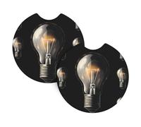 YYHWHJDE Flash of Light Lot de 2 dessous de verre pour voiture - Durable et imperméable pour la protection et la décoration de l'intérieur de la voiture