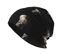 YYHWHJDE Flash of Light Printed Adult Fashion Bonnet tricoté doux, confortable et respirant pour homme et femme Noir