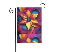 YYHWHJDE Flurred Art Drapeaux de jardin imprimés fleurs 30,5 x 45,7 cm pour décoration de cour avec une largeur de poteau de 3 cm (drapeau uniquement, mât non inclus)