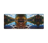 YYHWHJDE Forest Lakes of New Hampshire Tapis de souris extra large antidérapant pour clavier de jeu Version épaisse 30,5 x 80 cm