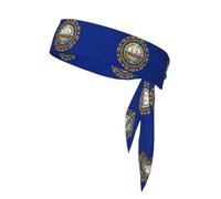 YYHWHJDE Foulard de sport avec motif drapeau du New Hampshire, absorbant la transpiration et respirant, bandeau de mouvement, foulard double face