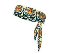 YYHWHJDE Foulard de sport avec motif tête de tigre - Absorbe la transpiration et respirant - Bandeau de mouvement - Double face