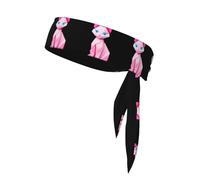 YYHWHJDE Foulard de sport double face à motif chat origami rose à séchage rapide, évacuation de l'humidité pour femmes, filles et hommes