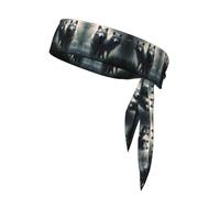 YYHWHJDE Foulard de sport double face à motif deux loups à séchage rapide, évacuation de l'humidité pour femmes, filles et hommes