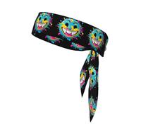 YYHWHJDE Foulard de sport double face à motif visage souriant, séchage rapide, évacuation de l'humidité pour femmes, filles et hommes