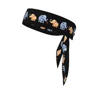 YYHWHJDE Foulard de sport double face imprimé La petite fourmi et l'éléphant à séchage rapide, évacuation de l'humidité pour femmes, filles et hommes
