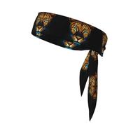 YYHWHJDE Foulard de sport double face imprimé léopard cool guépard à séchage rapide, évacuation de l'humidité pour femmes, filles et hommes