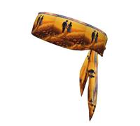 YYHWHJDE Foulard de sport double face imprimé Love in the wheat field pour homme et femme réglable pour toutes les circonférences de tête
