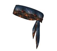YYHWHJDE Foulard de sport double face imprimé nuit étoilée dans le désert pour homme et femme réglable pour toutes les circonférences de tête