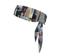 YYHWHJDE Foulard de sport double face imprimé paysage de New York pour homme et femme réglable pour toutes les circonférences de tête