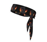 YYHWHJDE Foulard de sport double face imprimé « The terrifying shadow in the flames », séchage rapide, évacuation de l'humidité pour femmes, filles et hommes