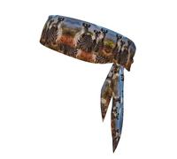 YYHWHJDE Foulard de sport double face motif zèbres sur l'Afrique du Sud Séchage rapide Évacuation de l'humidité pour femmes, filles et hommes