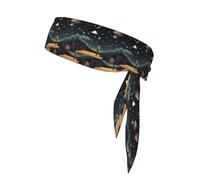 YYHWHJDE Foulard de sport double face pour femme et homme avec imprimé « Praying under the starry sky » - Réglable pour toutes les circonférences de tête