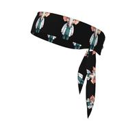 YYHWHJDE Foulard de sport doux à motif éléphant médecin, absorbant la transpiration et respirant, bandeau de mouvement, foulard double face