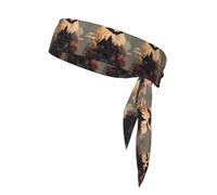YYHWHJDE Foulard de sport motif chauves-souris et maisons hantées, absorbant la transpiration et respirant, bandeau de mouvement, foulard double face