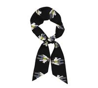 YYHWHJDE Foulard tendance en satin pour femme avec motif âne et docteur écoutant de la musique