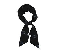 YYHWHJDE Foulard tendance pour femme en forme de lune escalier en spirale avec image en satin, cravate chic, écharpe à cheveux, bracelet