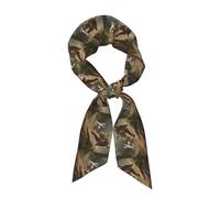YYHWHJDE Foulard tendance pour femme en satin avec motif tigre chassant lapin