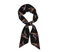 YYHWHJDE Foulard tendance pour femme - Motif diplodocus - En satin - Chic - Écharpe à cheveux - Bracelet