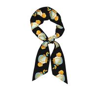 YYHWHJDE Foulard tendance pour femme, motif oiseau à côté du pot de miel, foulard en satin, cravate chic, écharpe pour cheveux, bracelet