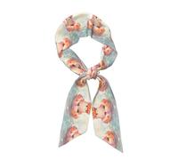 YYHWHJDE Foulard tendance pour femme Motif petit alpaga sur l'anneau de natation en satin