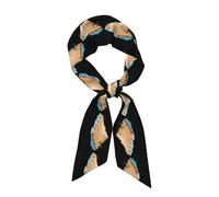 YYHWHJDE Foulard tendance pour femme Source d'eau dans le désert Image Satin Foulard Chic Cravate Cheveux Bracelet