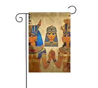 YYHWHJDE Fresques pharaoniques égyptiennes imprimées drapeau de jardin décoration cour 30,5 x 45,7 cm épais mode