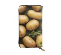 YYHWHJDE Garden Potatoes Portefeuille long en cuir conçu pour les filles et les femmes tendance élégant et personnalisé 19 x 10,5 cm, noir, taille unique, Noir , Taille unique