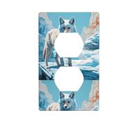 YYHWHJDE Glacier Blue Fox Track Panneau mural décoratif pour zones résidentielles et commerciales 11,4 x 7 cm