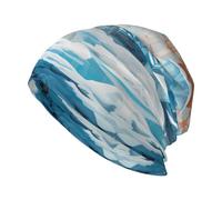 YYHWHJDE Glacier Blue Fox Track Prints Bonnet tricoté élastique chaud pour homme et femme