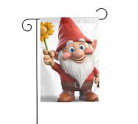 YYHWHJDE Gnomes Take Sunflowers Prints Garden Flag Pole Outdoor Courtyard Decoration Fashion 30,5 x 45,7 cm